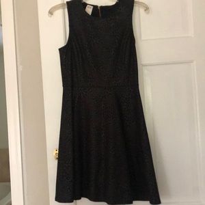 Black leopard dress